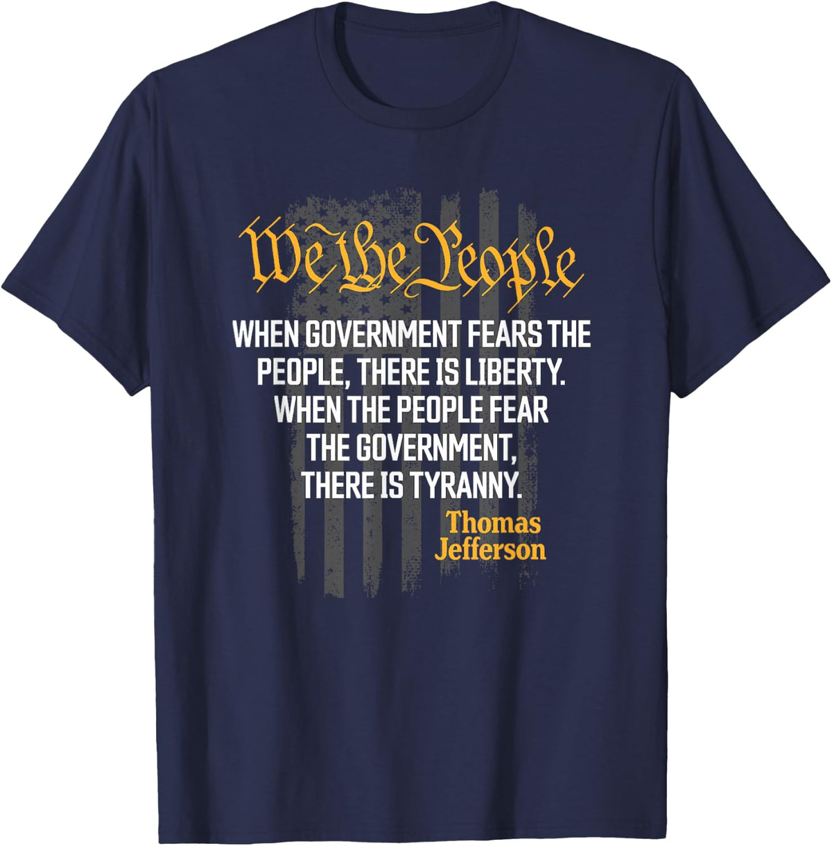 Quotes T-Shirt - Navy Blue