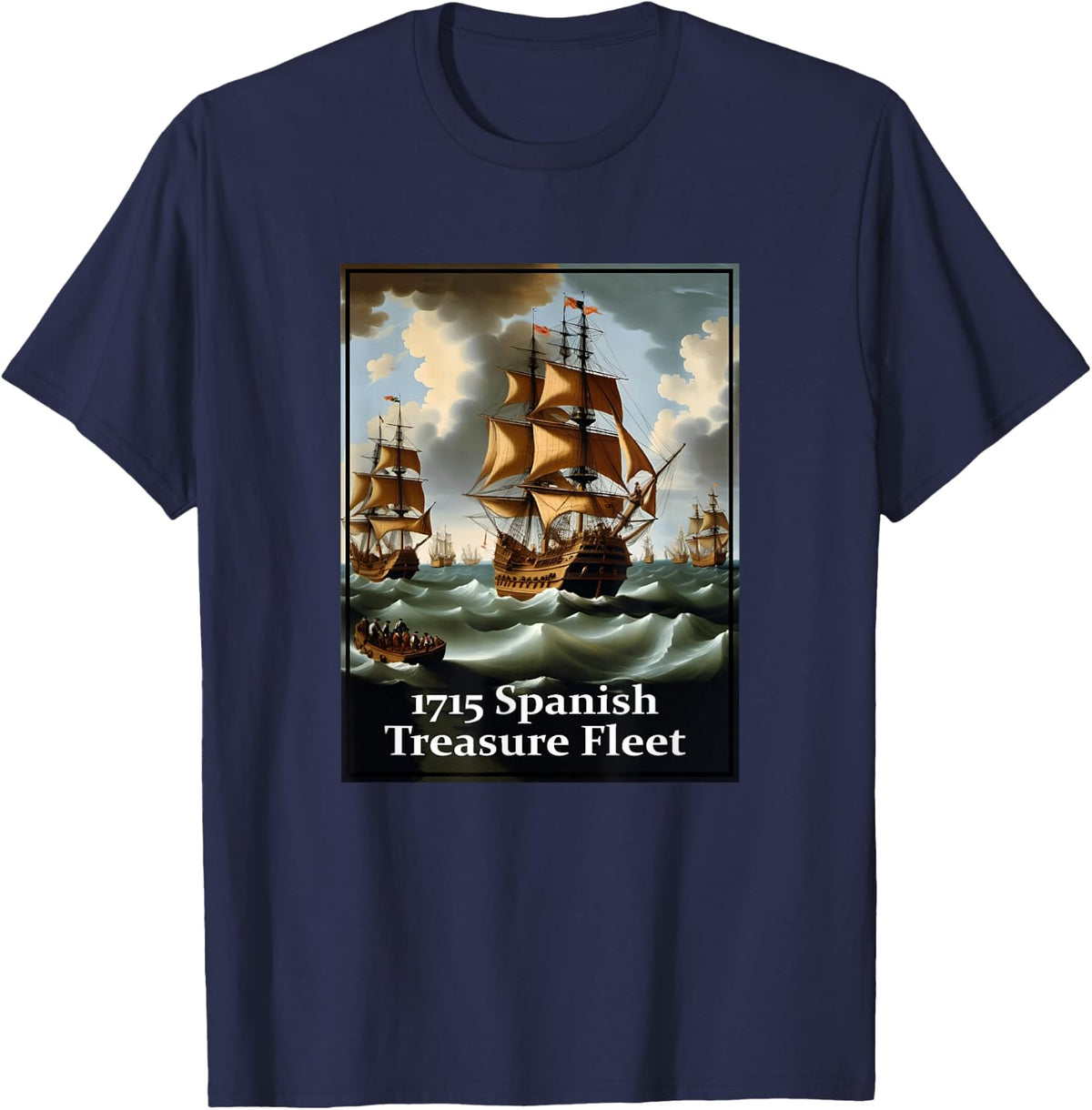 1715 Spanish Treasure Fleet T-Shirt - Navy Blue