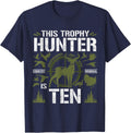 10 Year Old Hunting Birthday Party Deer Hunter 10th Gift T-Shirt - Navy Blue