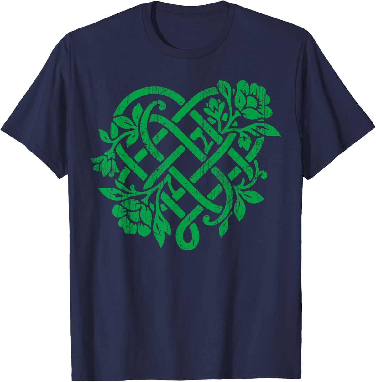 Irish, Knot, Heart, Ireland, Celtic T-Shirt - Navy Blue
