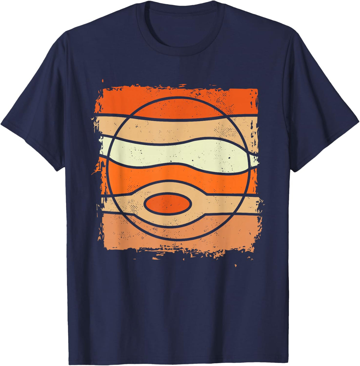 Jupiter Retro T-Shirt - Navy Blue