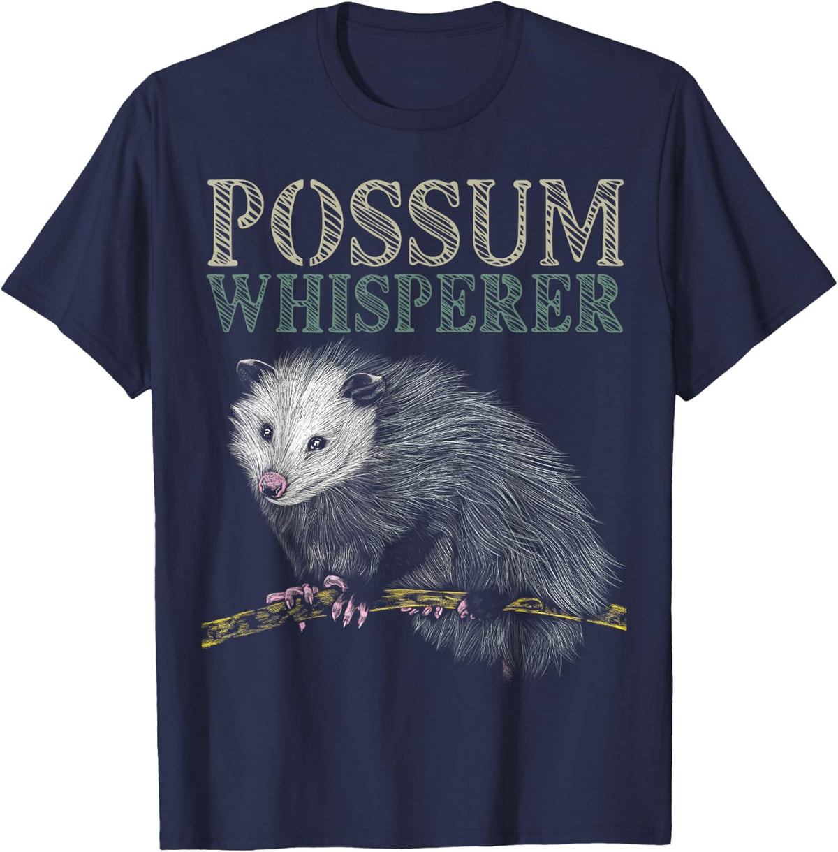 Possum Whisperer Street Cat Opossum Animal Phalanger T-Shirt - Navy Blue