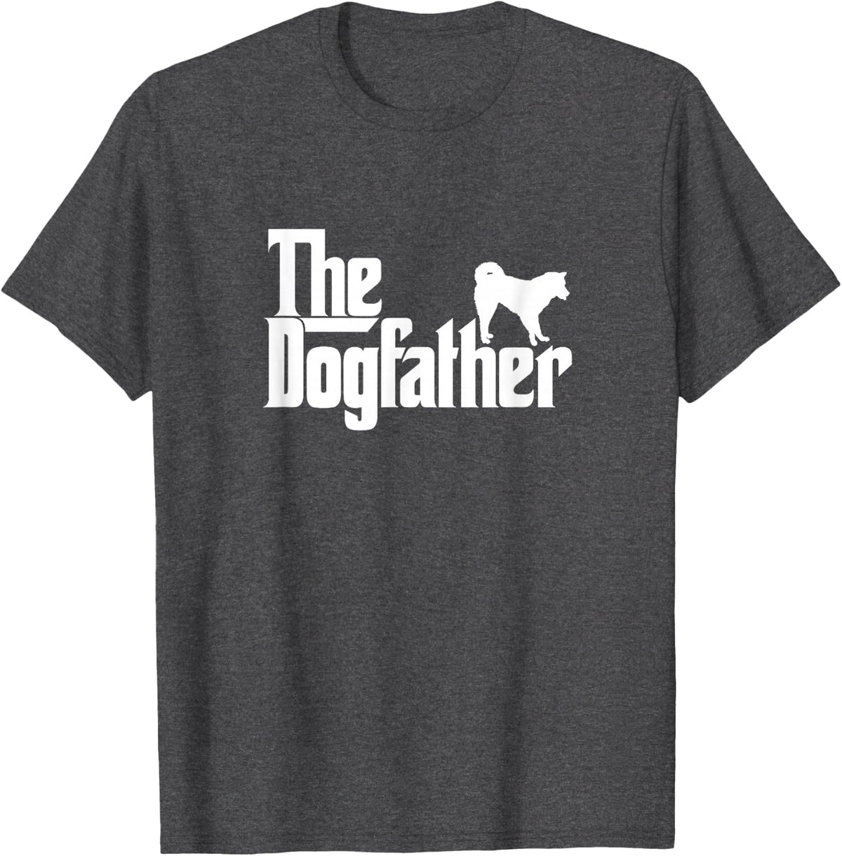 The Dogfather Siberian Husky Dog Father Dad Shirt T-Shirt - Dark Heather Grey