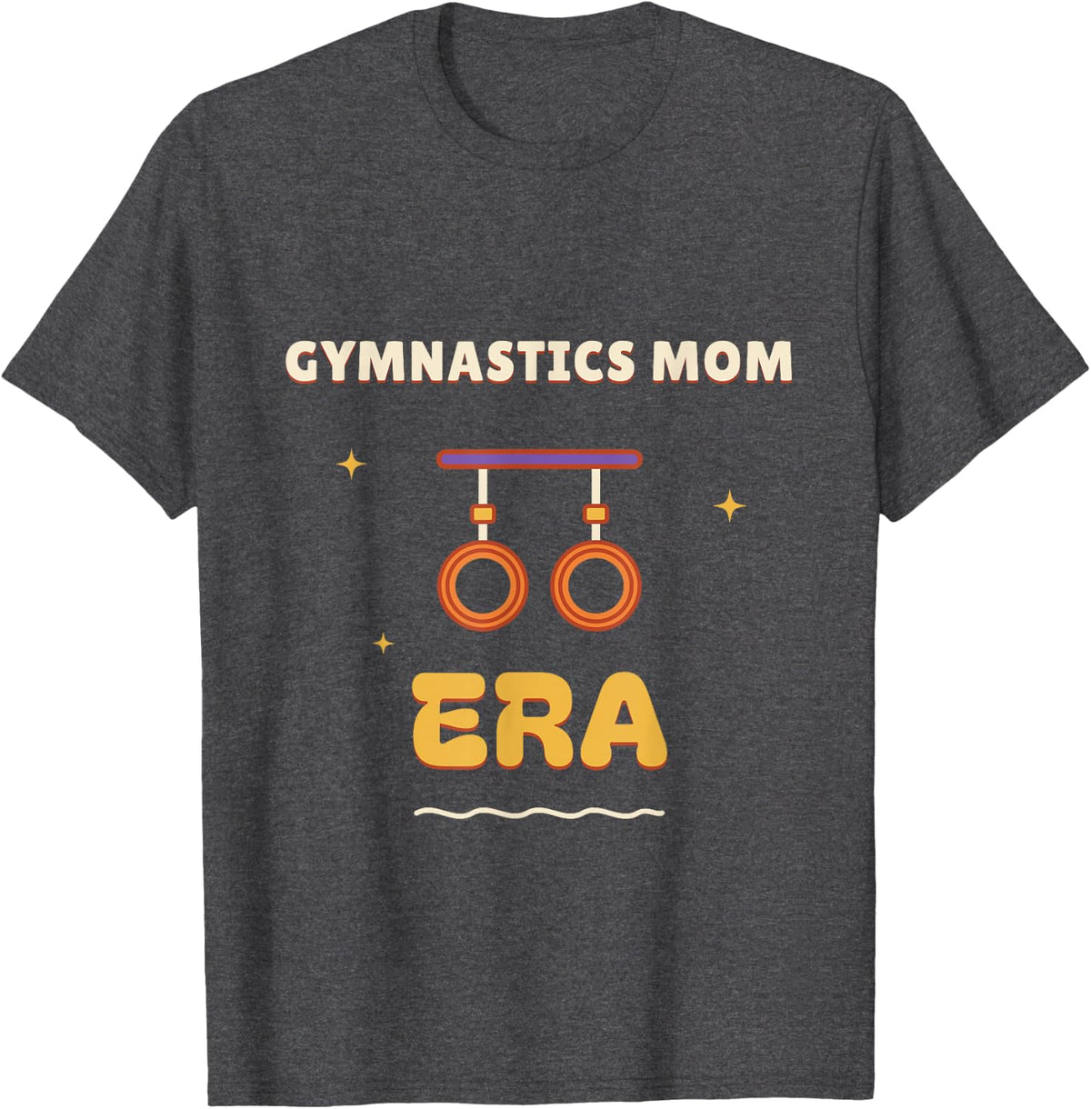 Gymnastics Mom Era Funny Retro Gym Season Gift T-Shirt - Dark Heather Grey