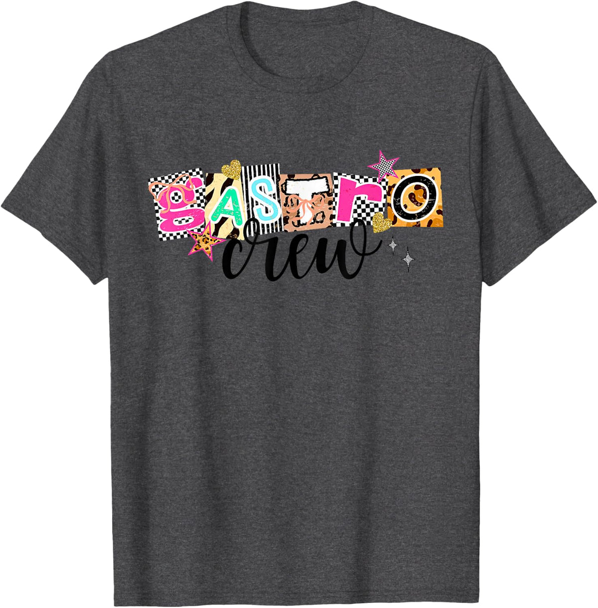 Y2K Retro Gastro Crew Gastroenterology Nurse Endoscopy Tech T-Shirt - Dark Heather Grey
