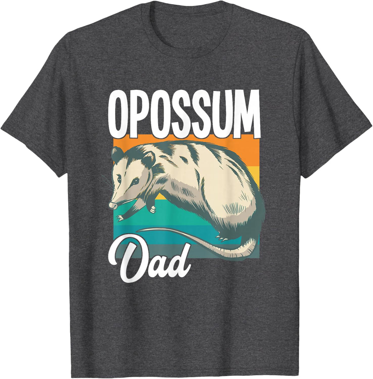 Opossum Dad T-Shirt For Men Funny Opossum Lover Tee Gift - Dark Heather Grey