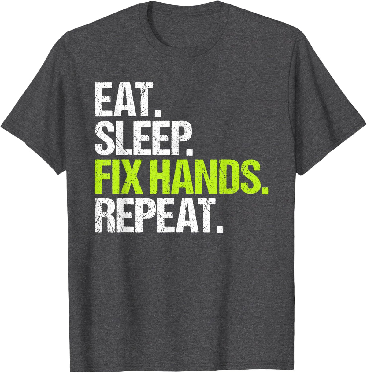 Hand Surgeon Eat Sleep Routine T-Shirt - Dark Heather Grey
