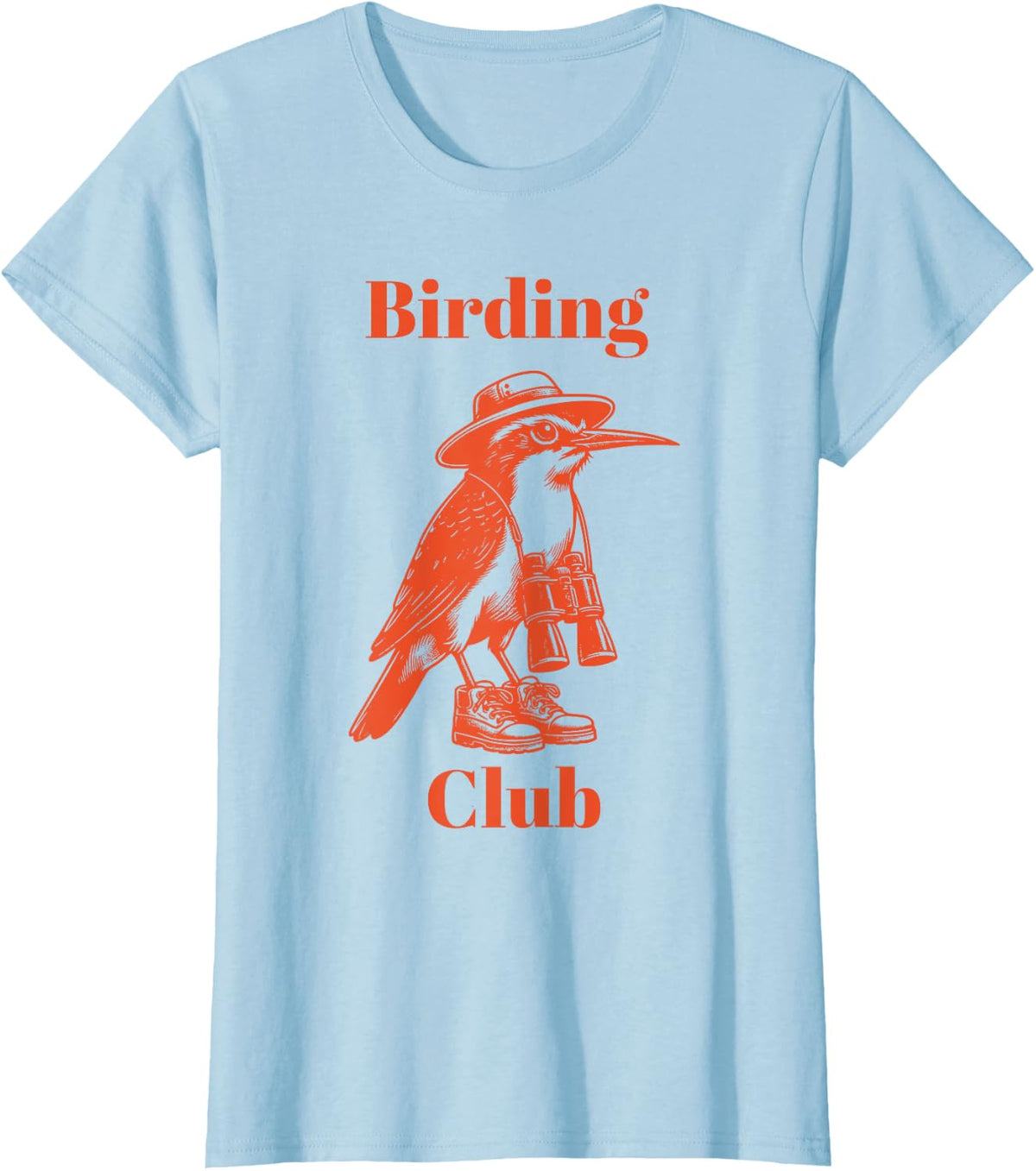 Birding Club Birdwatching Bird T-Shirt - Baby Blue