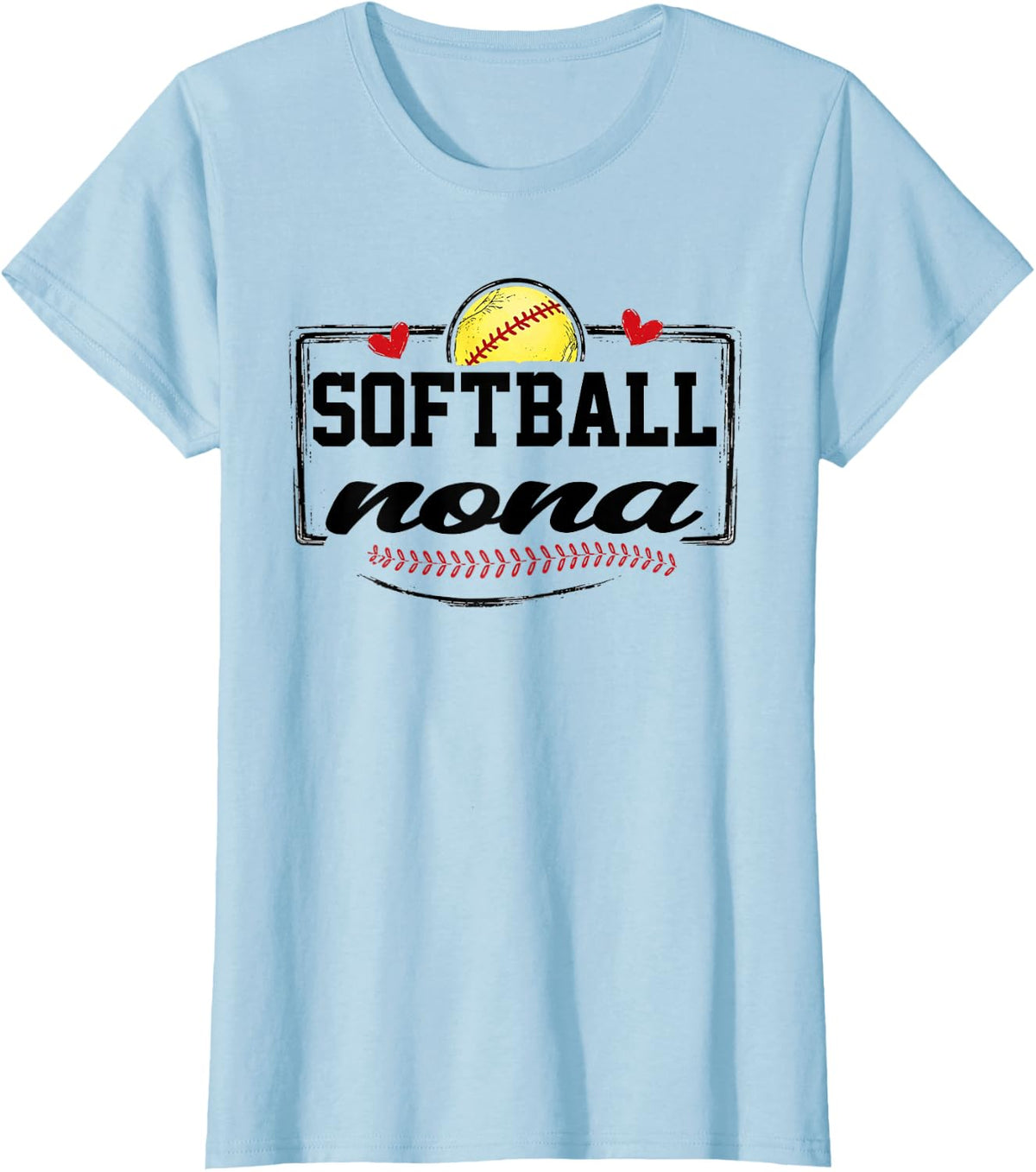 Softball Nona Funny Softball Lover T-Shirt - Baby Blue