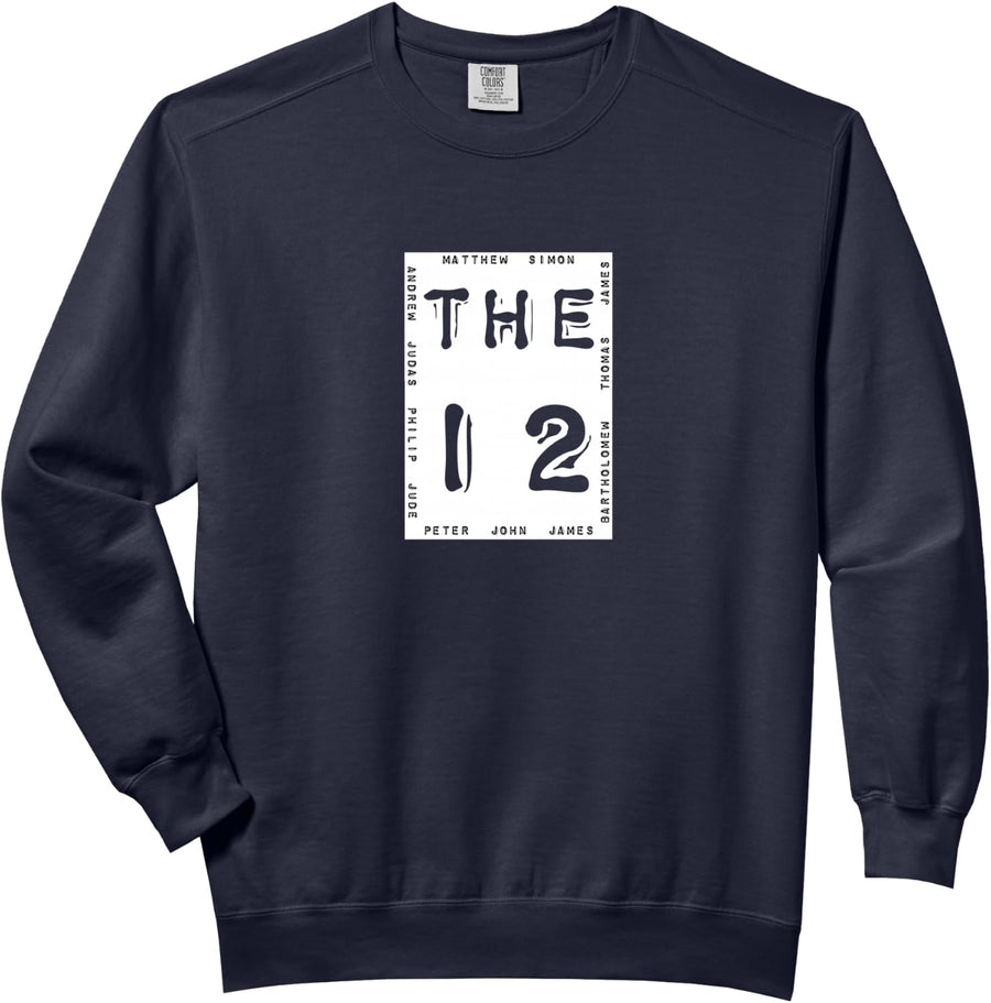 The Twelve Apostles T Shirt Jesus Disciples Bible Men Gift Comfort Colors Adult Sweatshirt - Adult Unisex Navy
