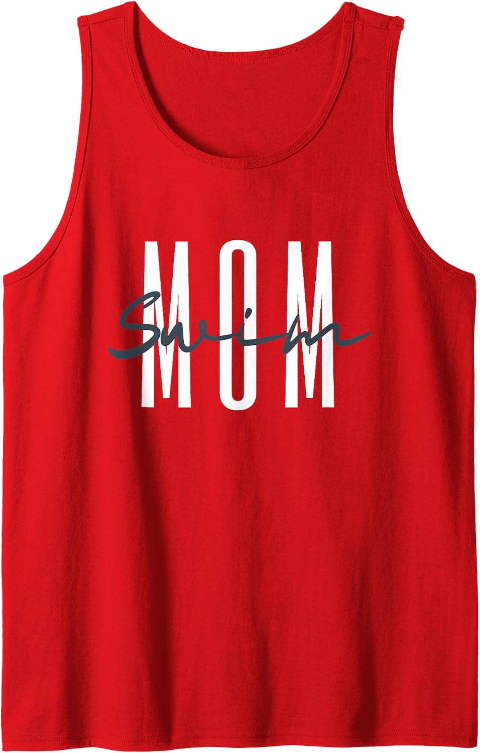 Swim Mom Swim Mama Swim Team Swimmers Mother Tank Top - Red