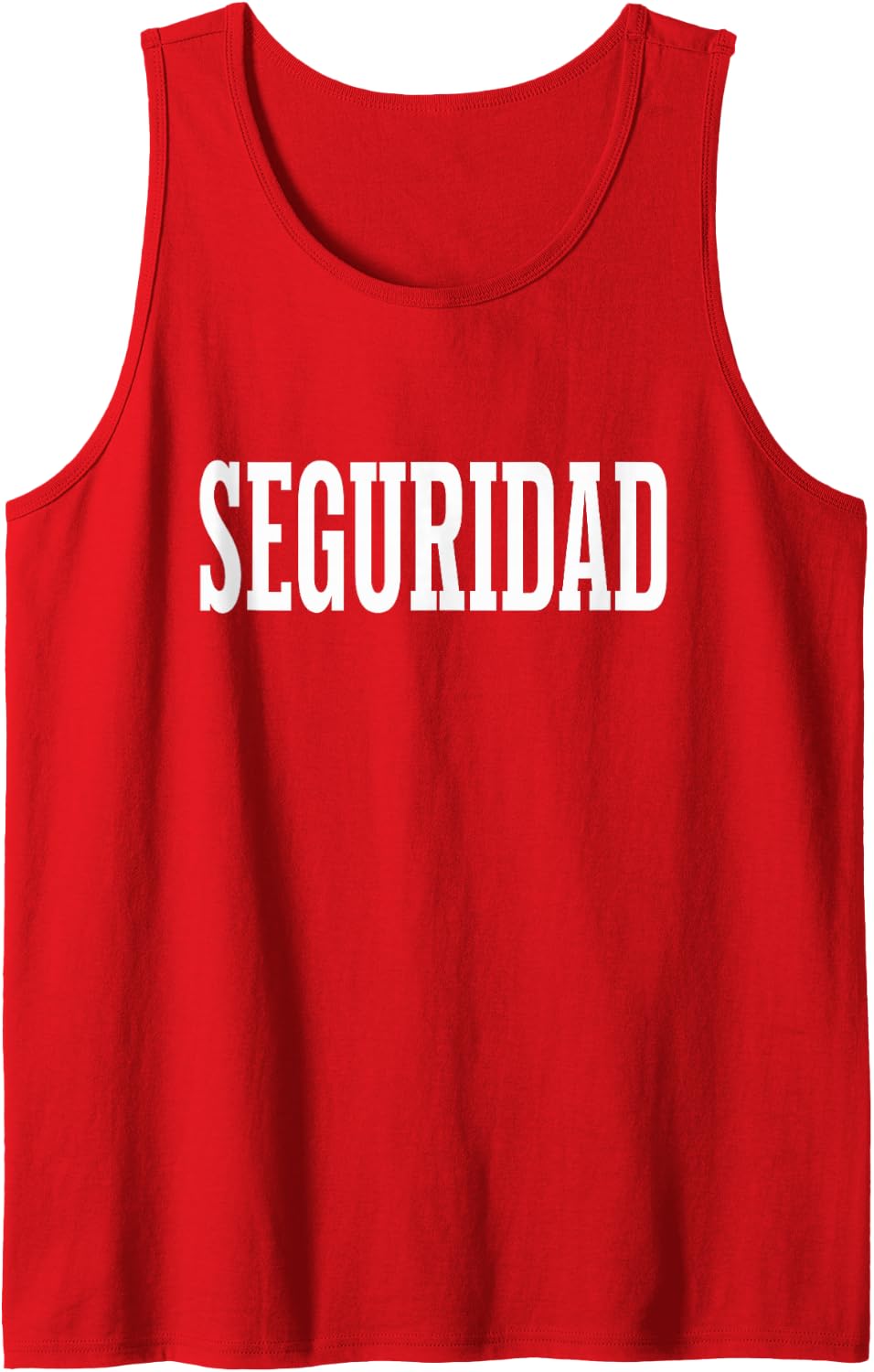 Seguridad Funny Security Role in Spanish Sleeveless Tank Top - Red