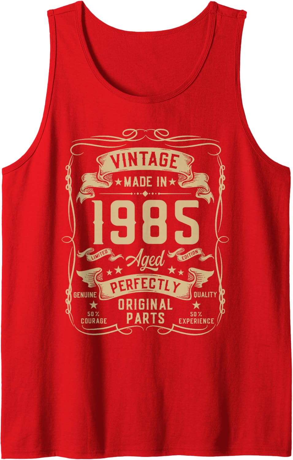 Mens Vintage 1985 41yr 41st Birthday Gifts for Men 41 Years Old Tank Top - Red