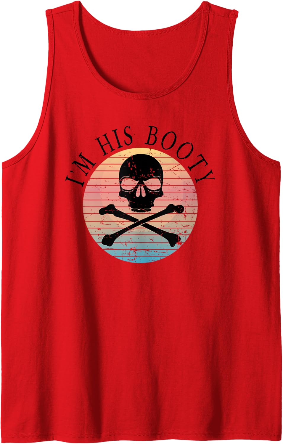 I'm His Booty - Matching Pirate Shirt for Couples Tank Top - Red