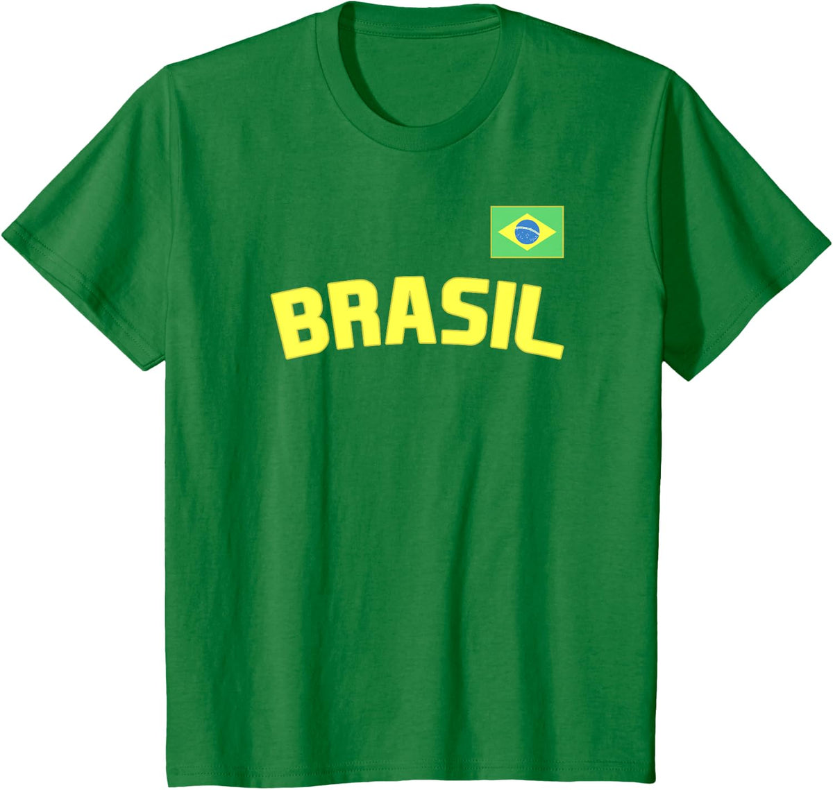 Brasil Brazilian Pride Brazil Flag International Country T-Shirt - Kelly Green
