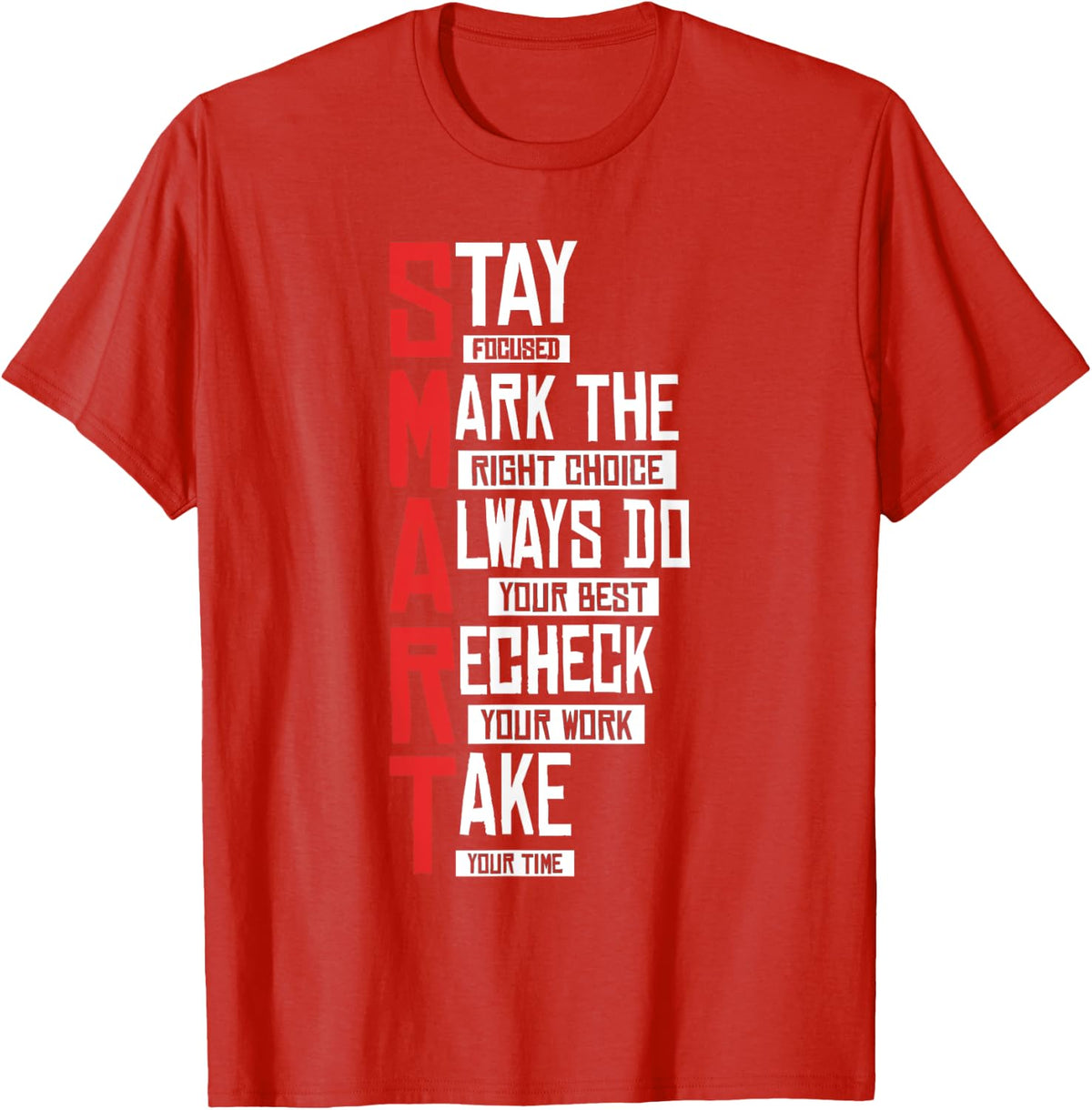 Test Day Teacher- Smart Design Testing Day Exam T-Shirt - Red