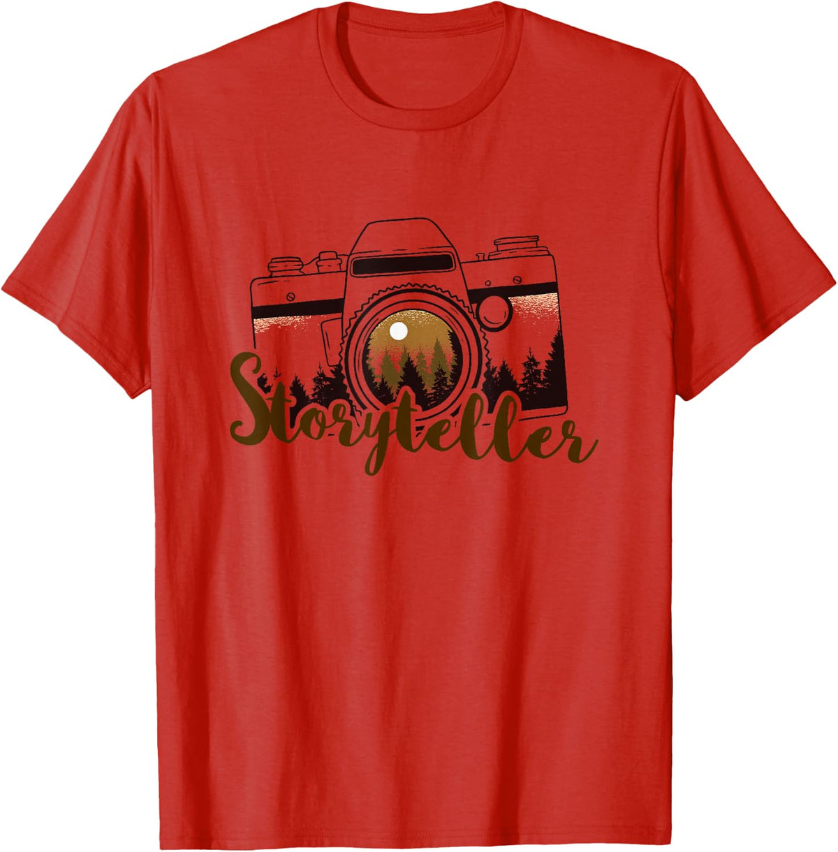 Photographer Storyteller Men Women Design Photography T-Shirt - Red