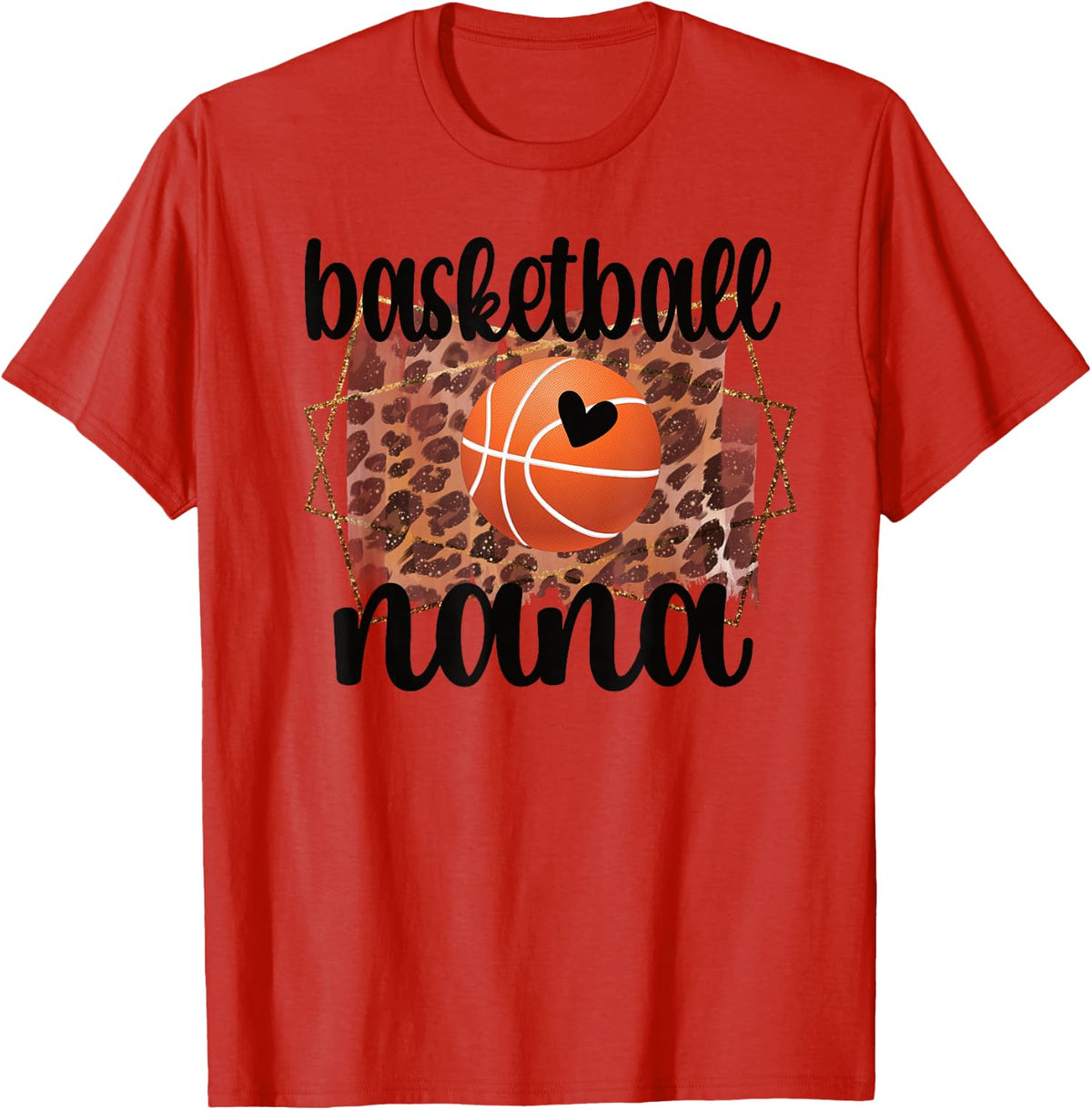 Basketball Nana Grandma T-Shirt Gift For Proud Basketball Player's Grandmother Tee - Red