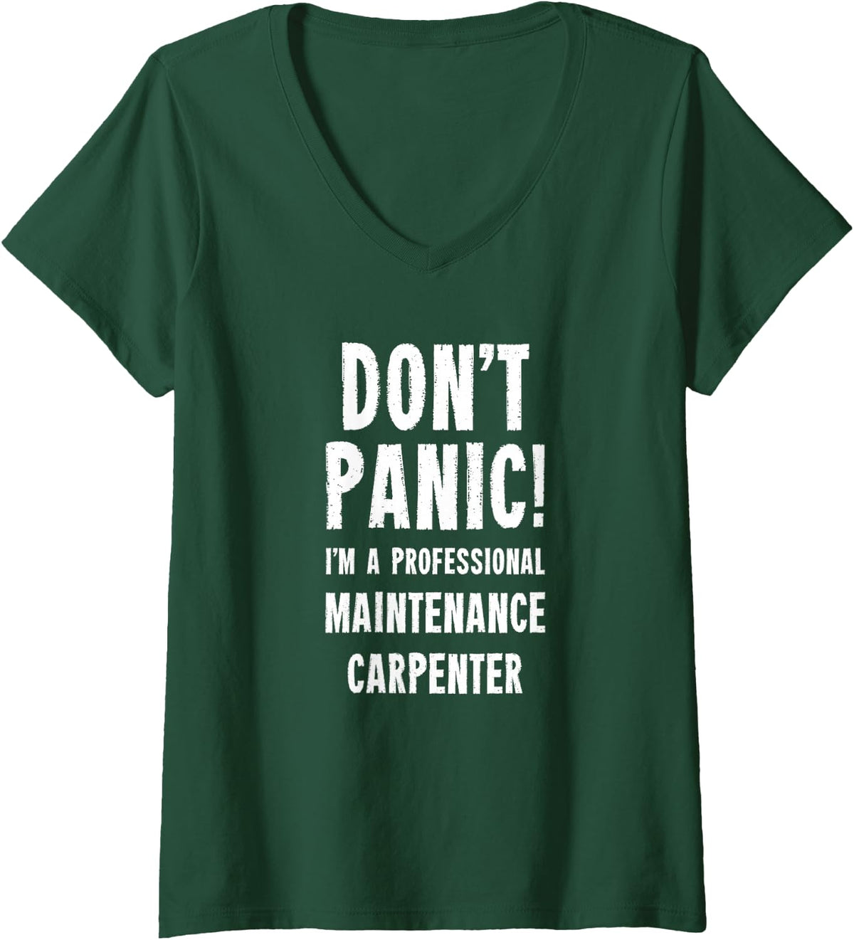 Women's Maintenance Carpenter V-Neck T-Shirt - Dark Green