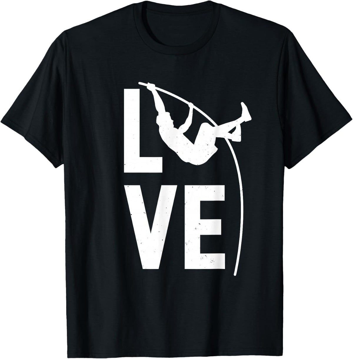Pole Vault Art for Men Women Track and Field Pole Vaulting T-Shirt - Black