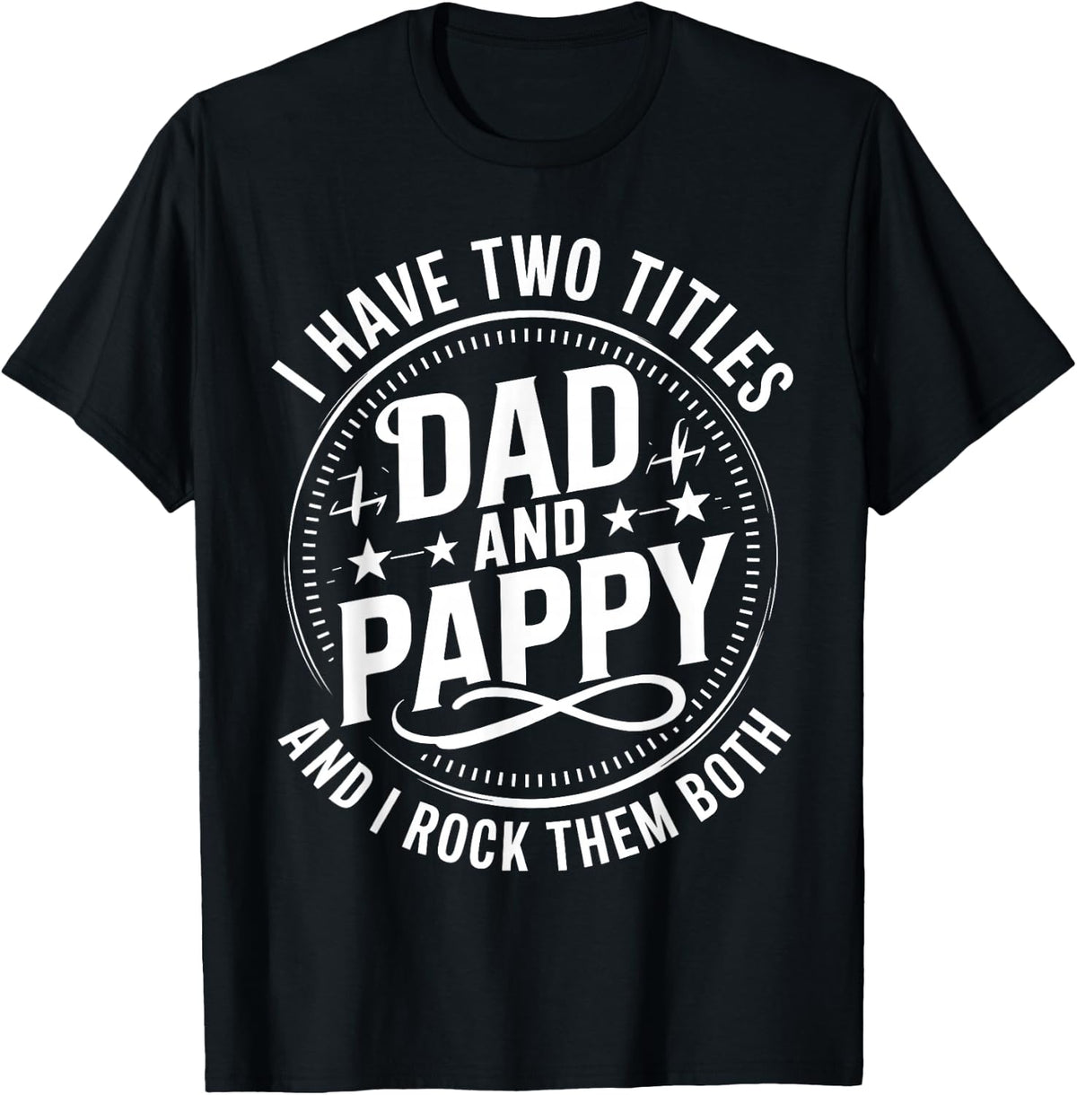 Best Pappy Design for Grandpa Grandfather Father's Day Pappy T-Shirt - Black