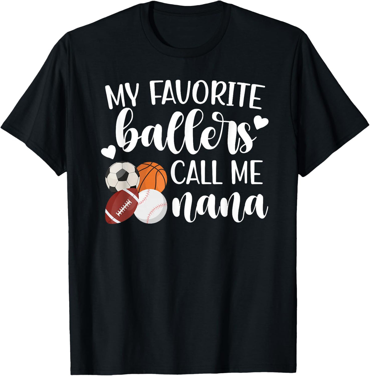 Proud Sports Nana Shirt For Grandma T-Shirt Tee Women Sports Grandma Gifts - Black