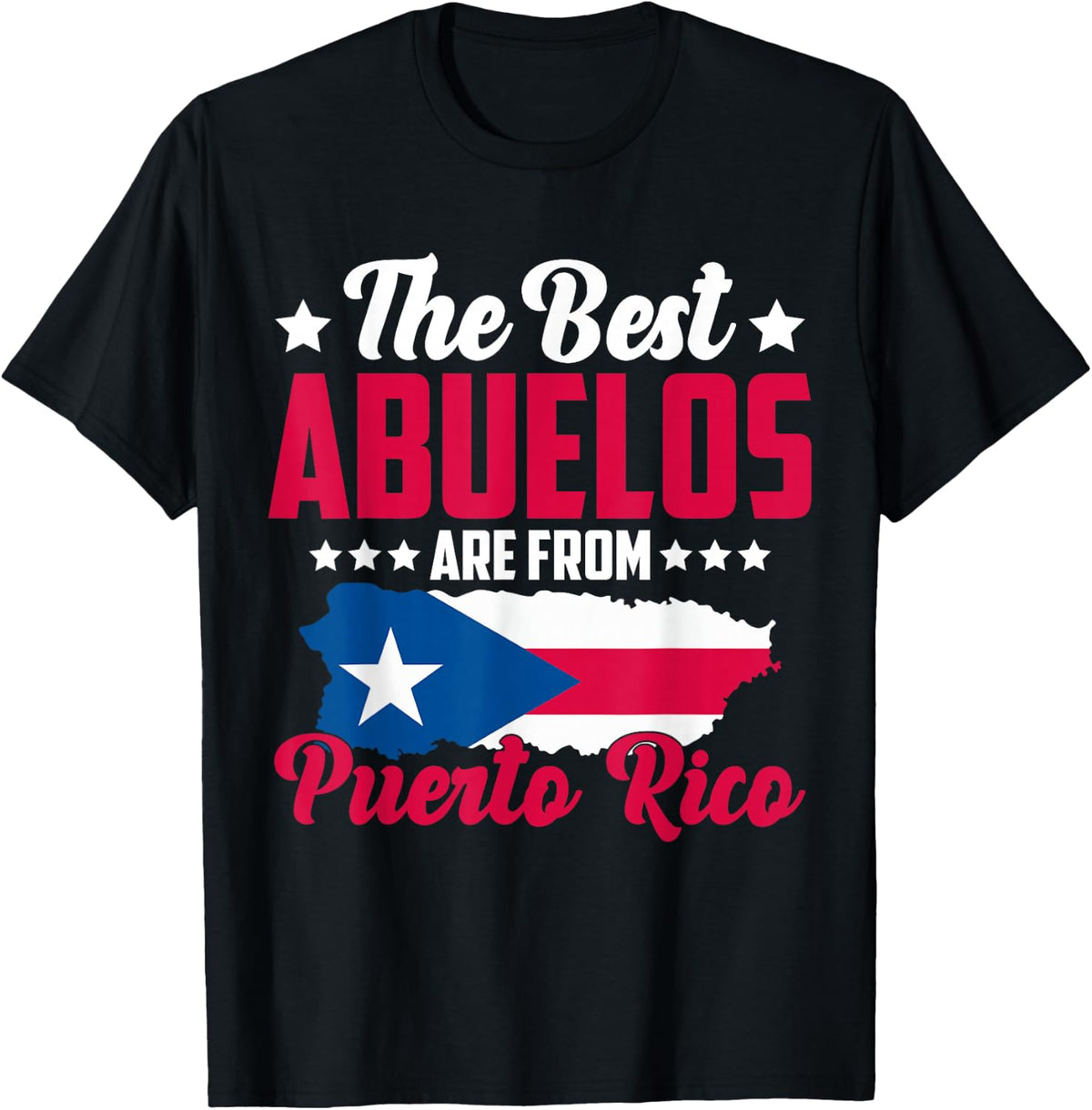 SOMMAS HISPANIC Mens Puerto Rico Grandpa Funny Best Abuelo Fathers Day Gift T-Shirt - Black