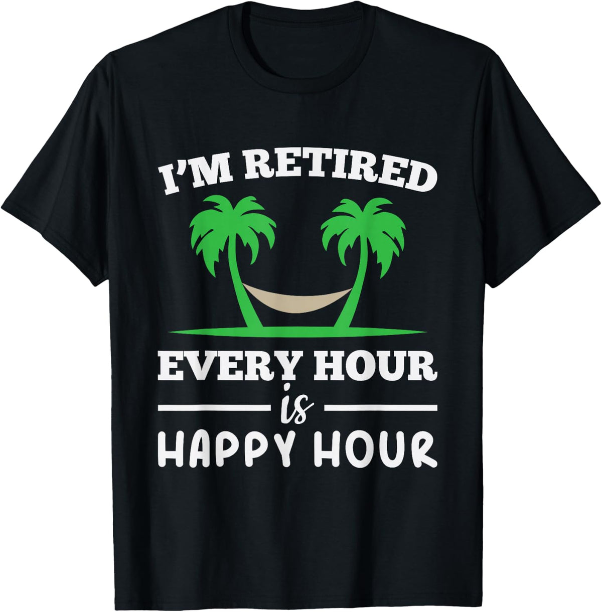 Ich bin Jede Stunde im Ruhestand Funny Fun T-Shirt - Black