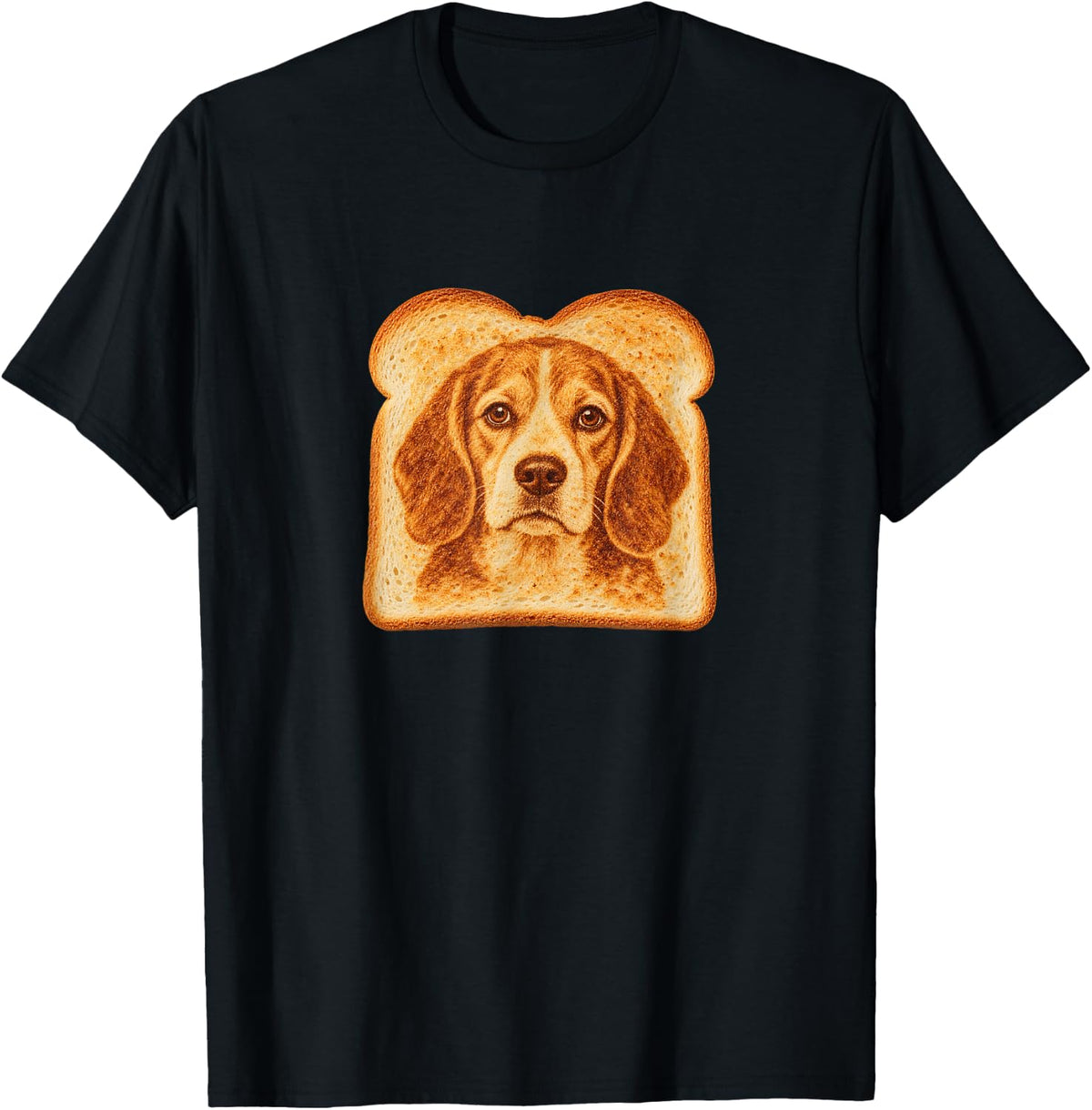 Funny Toast Beagle Dog Novelty Merch T-Shirt - Black
