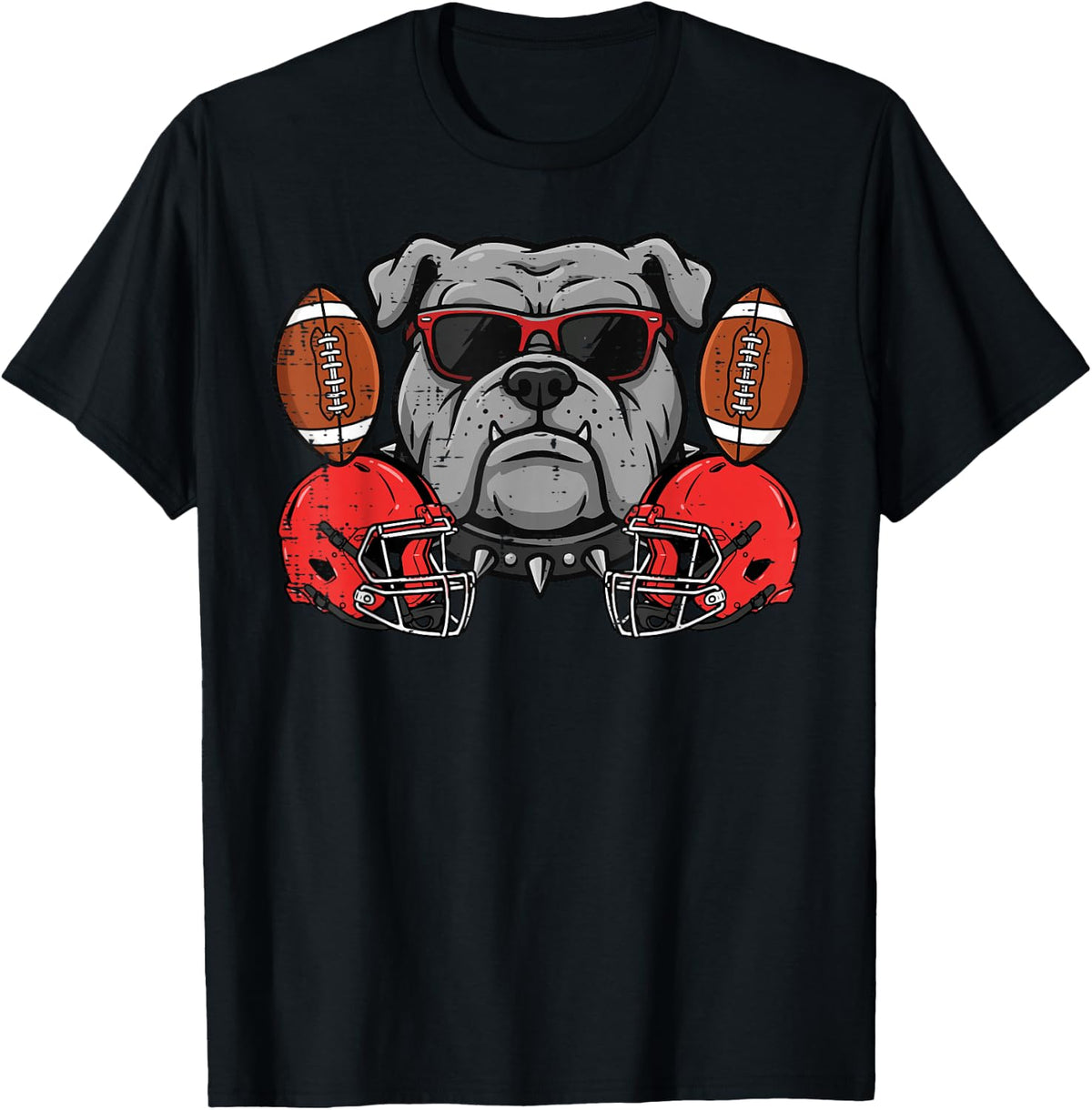 Bulldog Women Men Kids Boys Girls Youth Teen T-Shirt - Black