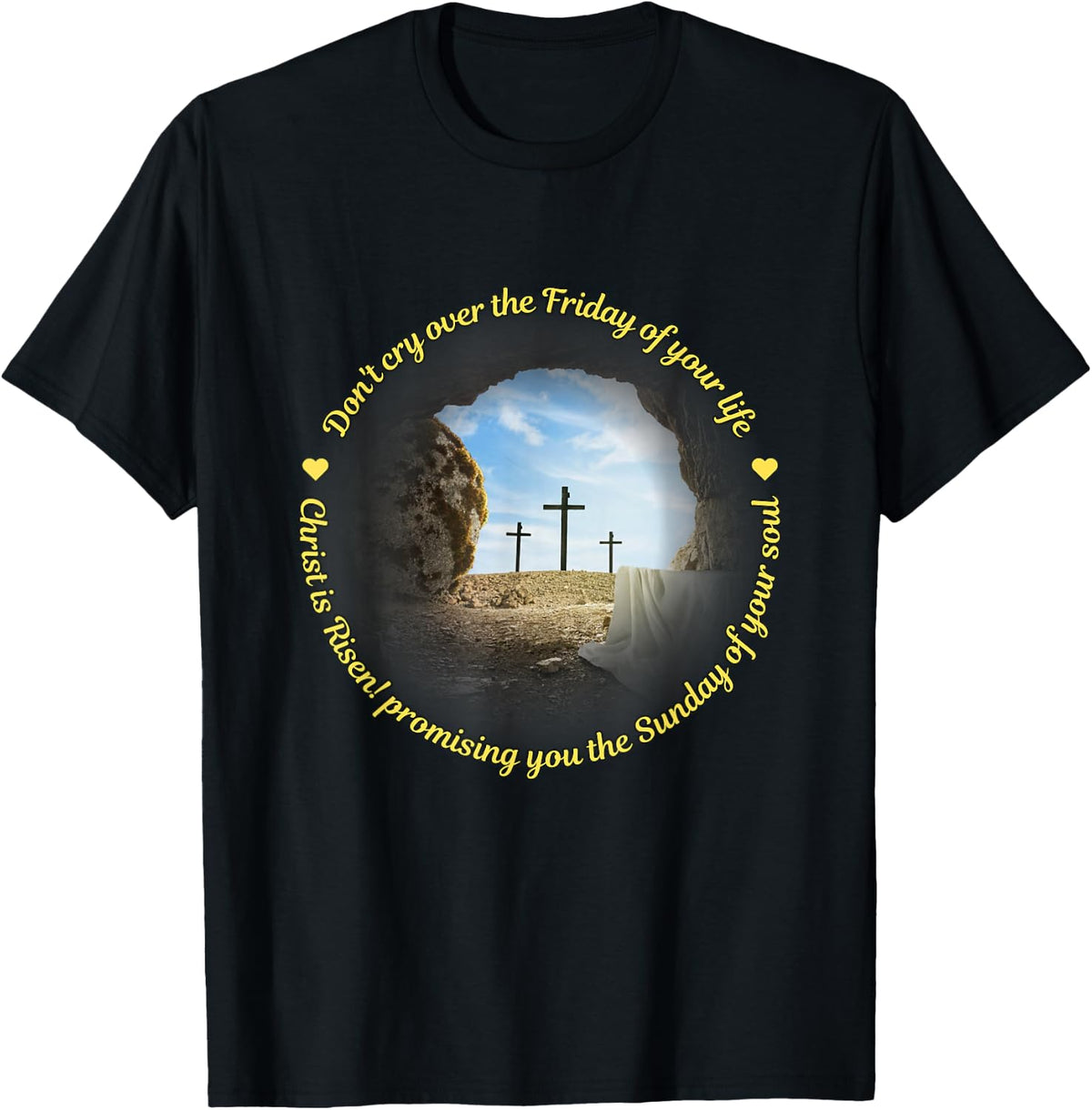 Resurrection - Christ is Risen T-Shirt - Black