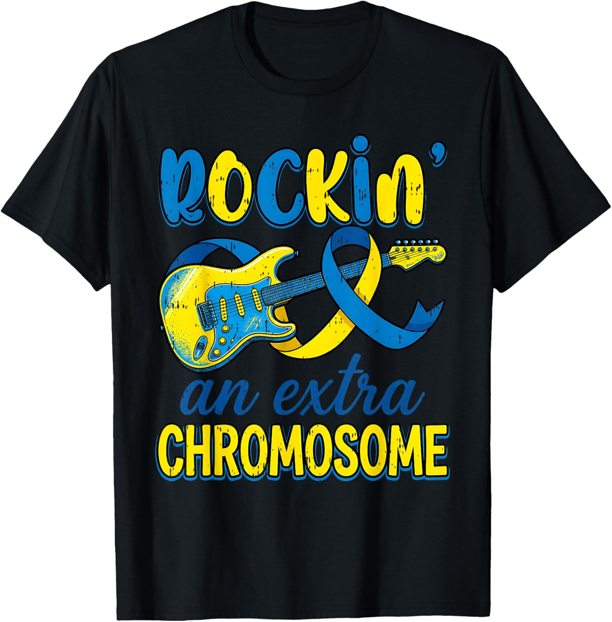 Extra Chromosome World Down Syndrome Awareness T-Shirt Tee for Kids Boys - Black