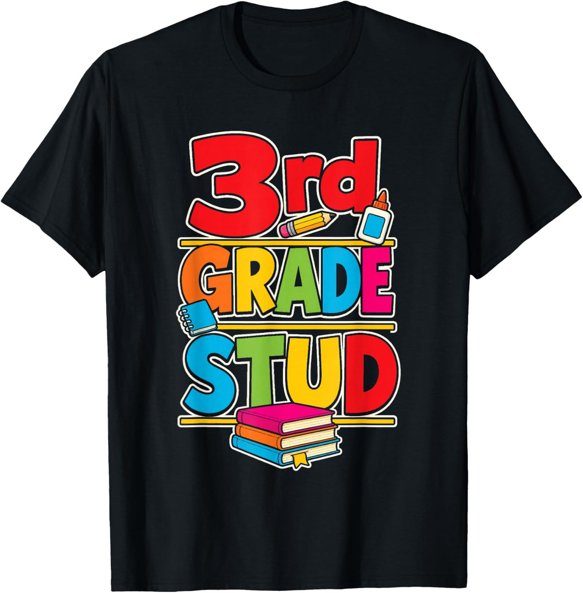 3rd Grade Stud First Day of Elementary School Kids T-Shirt - Black