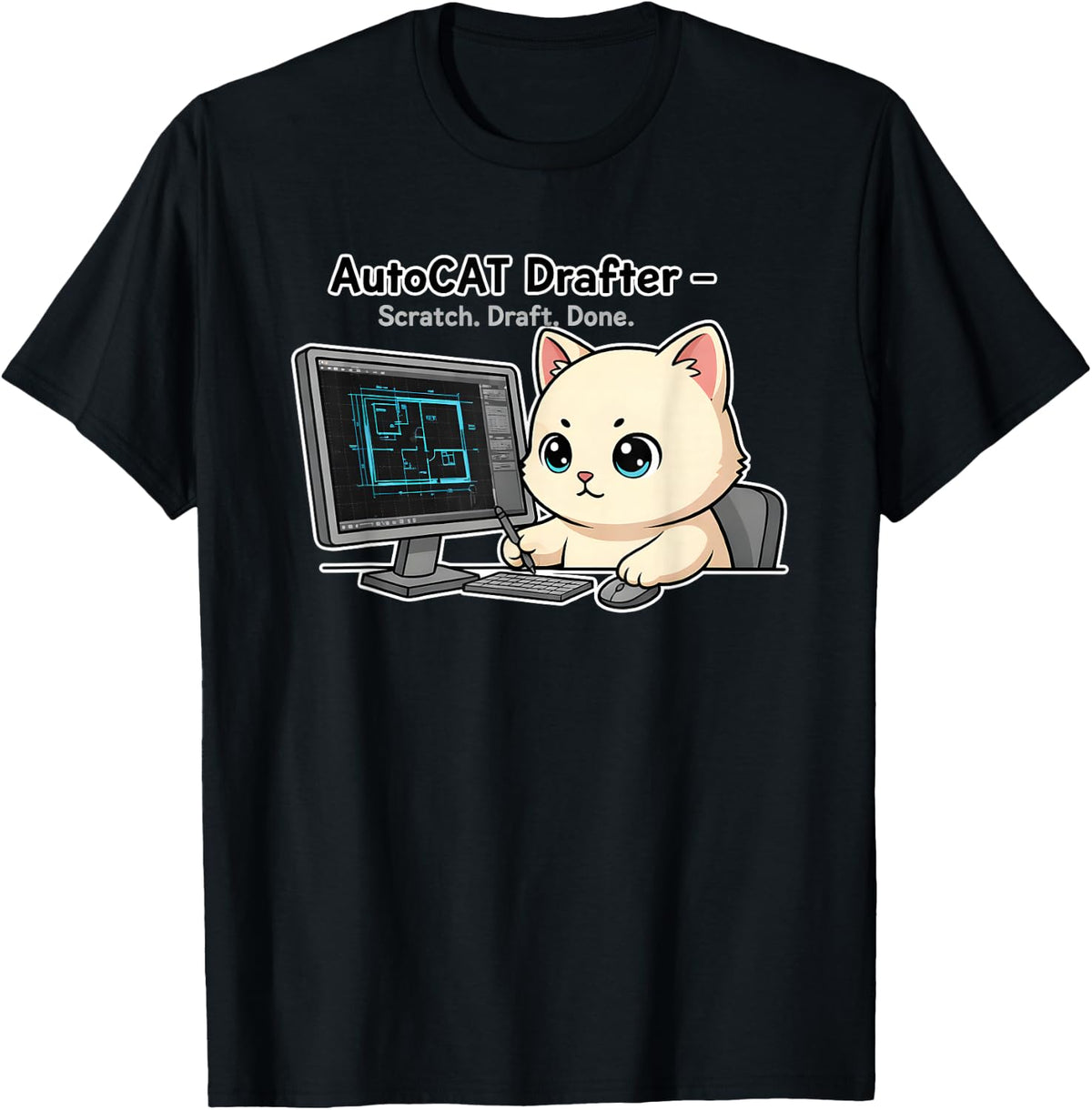 I’m an Autocad Drafter I Search and Delete T-Shirt - Black