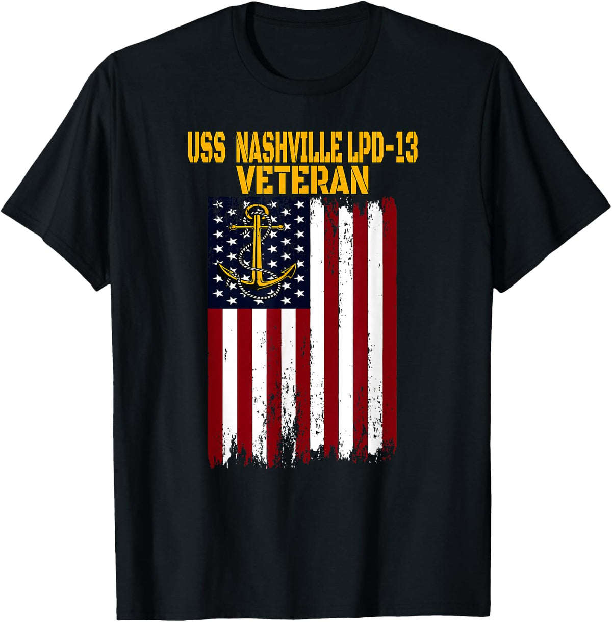 USS Nashville LPD-13 Amphibious Transport Docks Veterans Day T-Shirt - Black