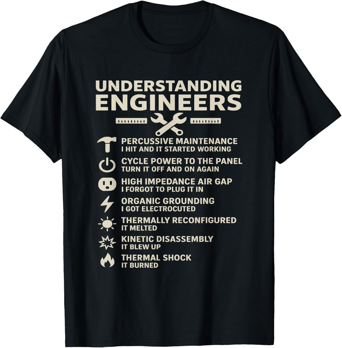 Engineer Shirt Funny Professional Gift for a STEM Grad T-Shirt - Black