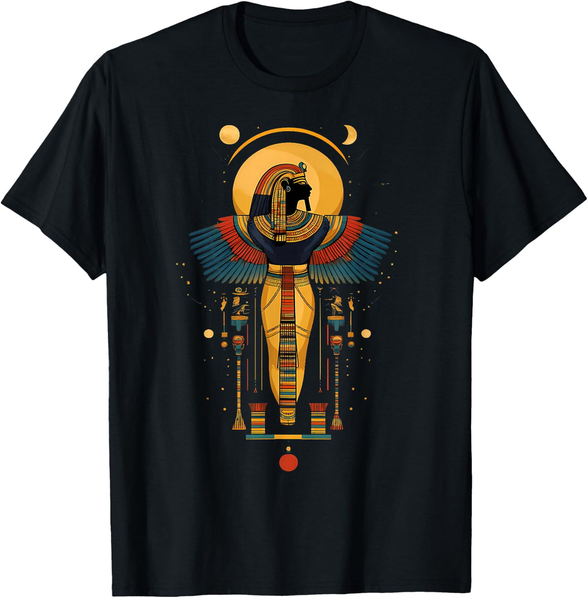 Egyptology Pharaohs Egyptian God Tutankhamun Ancient Egypt T-Shirt - Black
