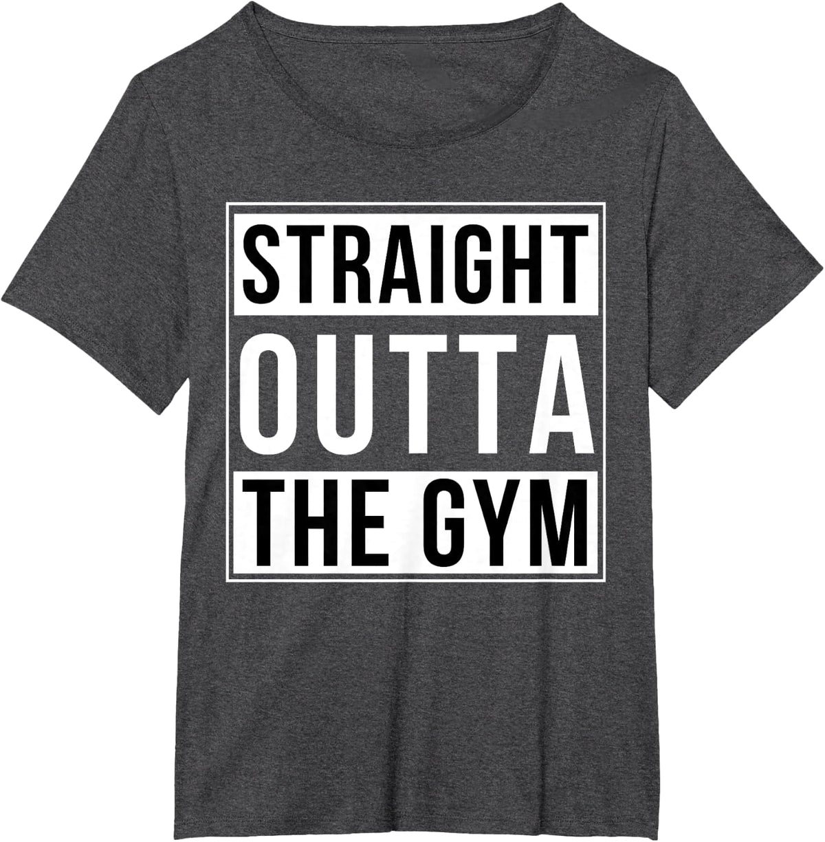 Straight Outta The Gym Funny Bodybuilding Weightlifting T-Shirt - Dark Heather Grey