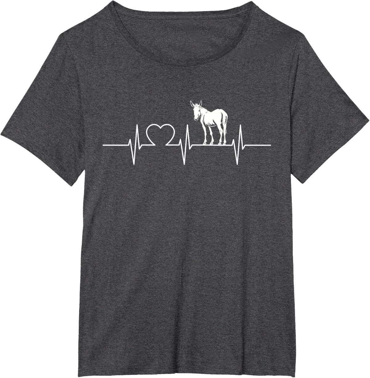 Donkey Heartbeat Donkeys Donkey T-Shirt - Dark Heather Grey