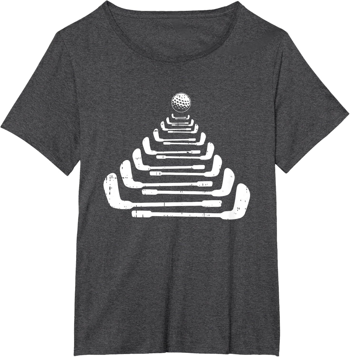 Golf Christmas Tree Pajama Cool X-Mas Golfing Golfer T-Shirt - Dark Heather Grey