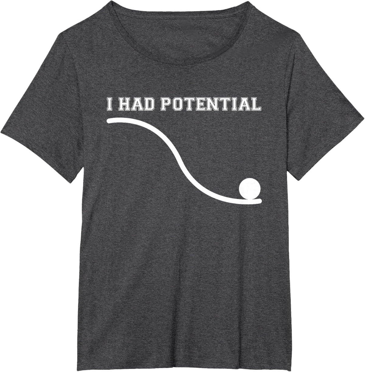 Retro Physics Joke T-Shirt - Dark Heather Grey