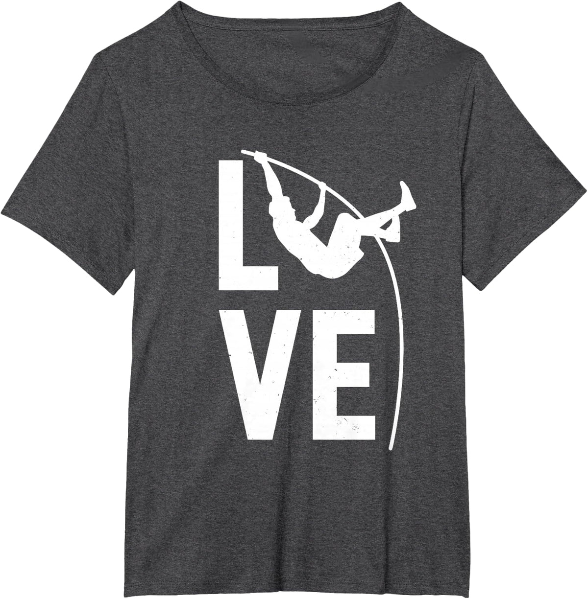 Pole Vault Art for Men Women Track and Field Pole Vaulting T-Shirt - Dark Heather Grey