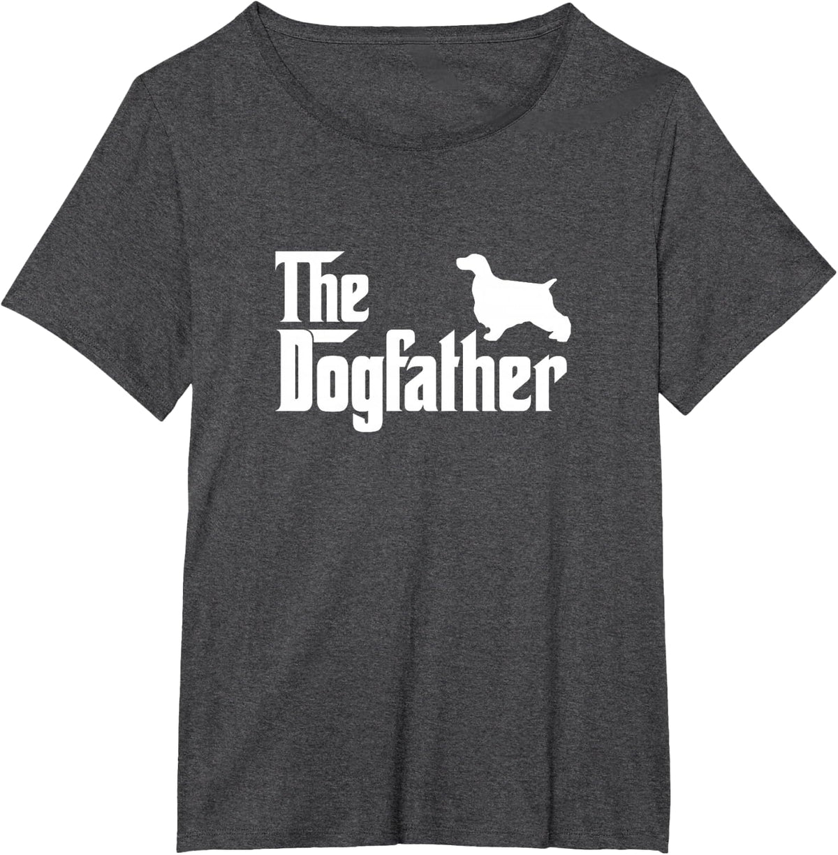 English Cocker Spaniel Lover Gift DogFather T-Shirt - Dark Heather Grey