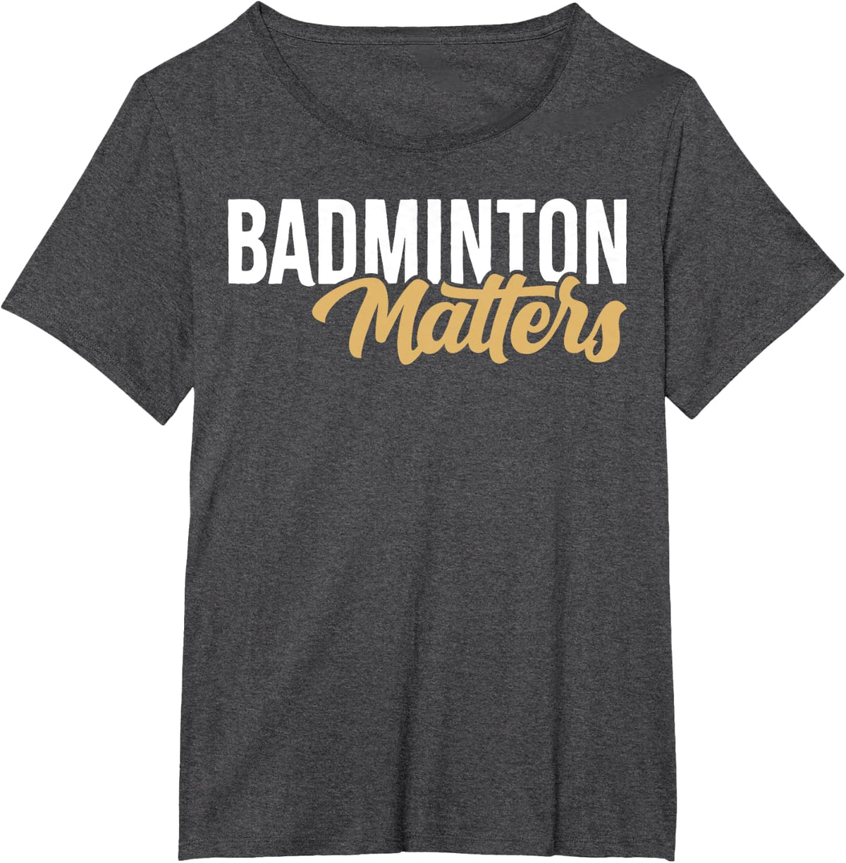 Badminton Matters Vintage Badminton Player T-Shirt - Dark Heather Grey