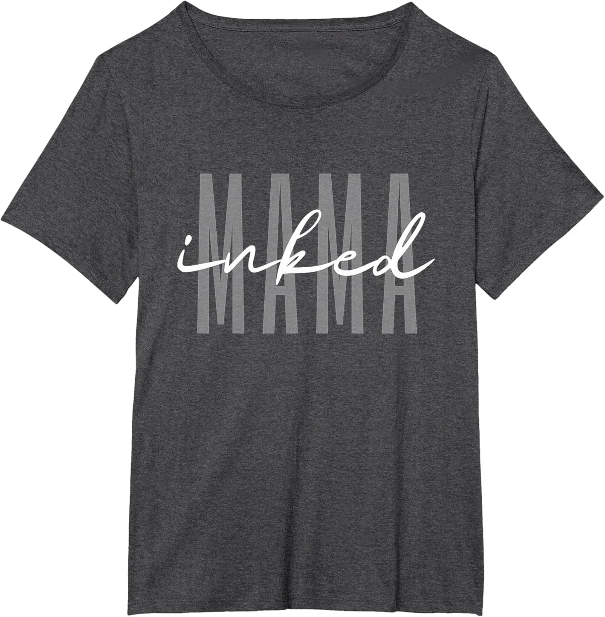 Inked Mama Inked Mom Tattooed Mother T-Shirt - Dark Heather Grey