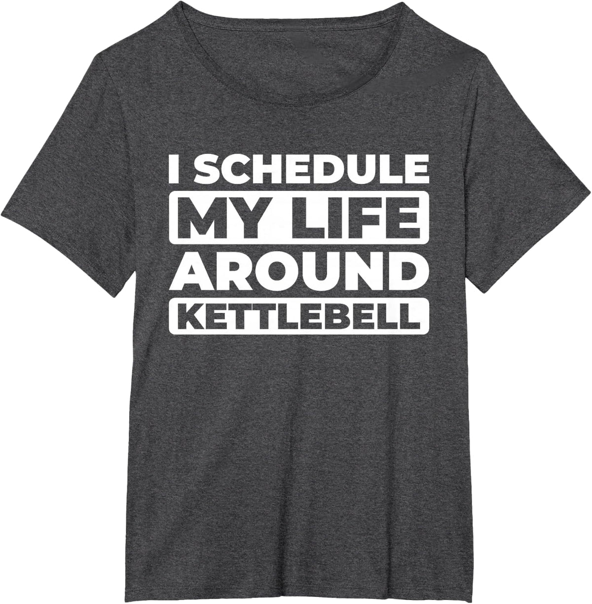 Kettebell Workout - Gym Training Exercise Kettebell T-Shirt - Dark Heather Grey