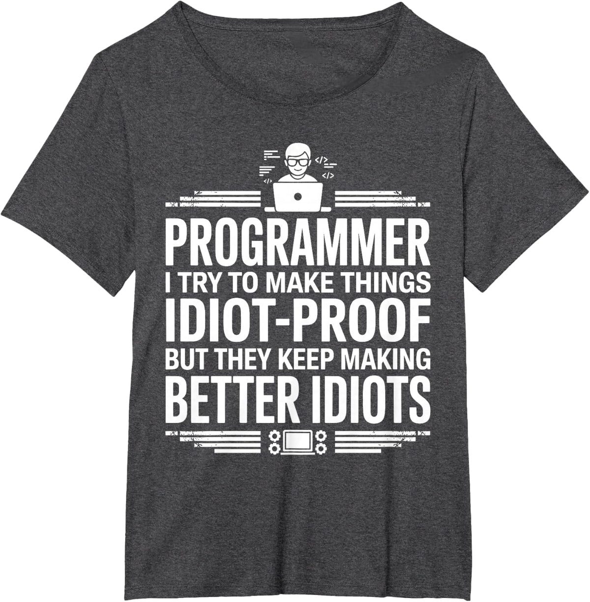 Funny Programmer Art for Men Women Software Engineer Coder T-Shirt - Dark Heather Grey