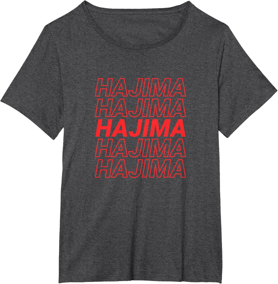Hajima Funny Korean Street style Oppa T-Shirt - Dark Heather Grey