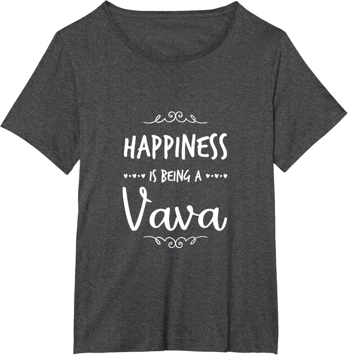 Happiness Being A Vava Portugal Portuguese Grandma T-Shirt - Dark Heather Grey