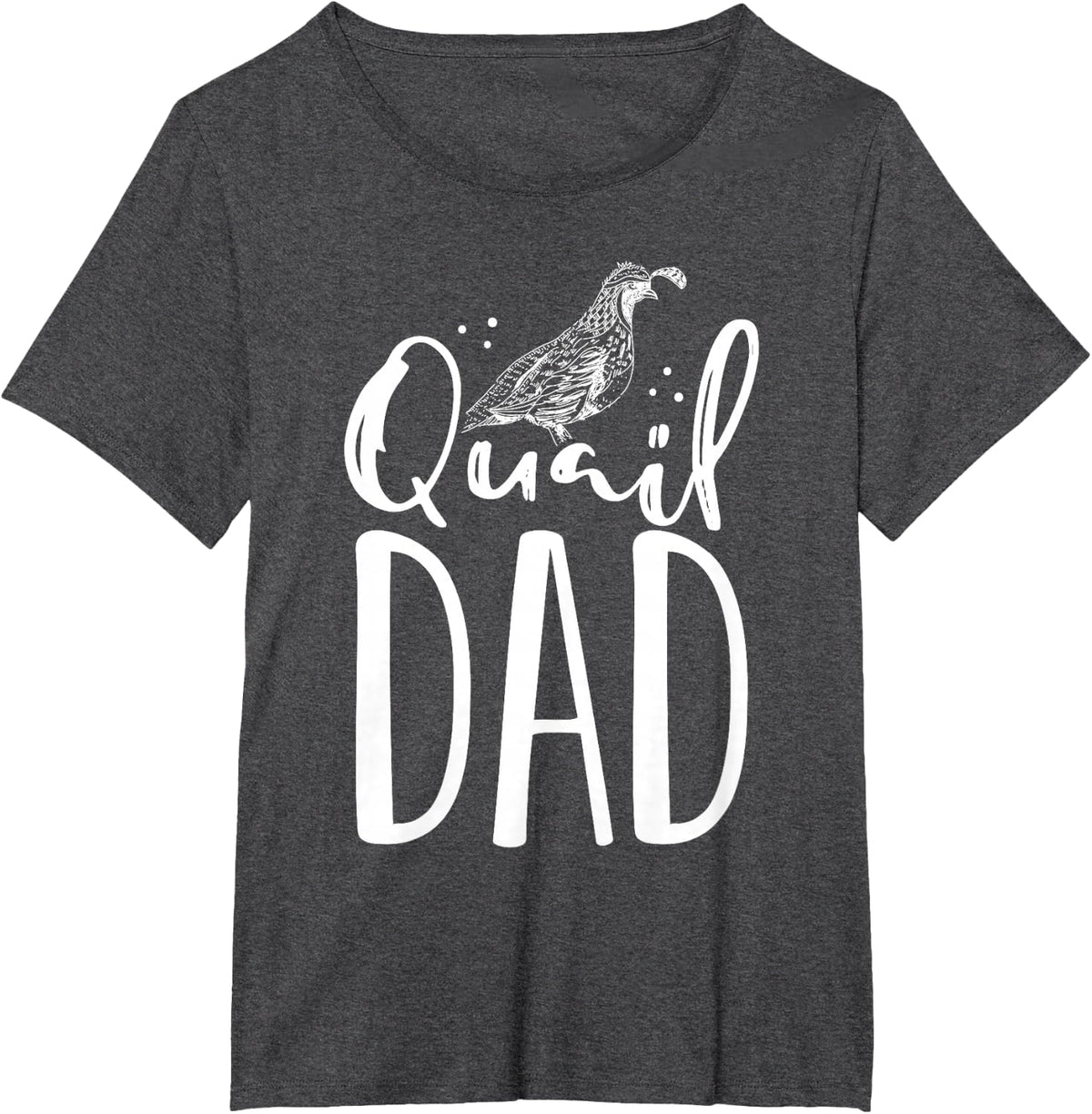 Quail Dad - Quail Bird Lover Quail Daddy Ornithologist T-Shirt - Dark Heather Grey